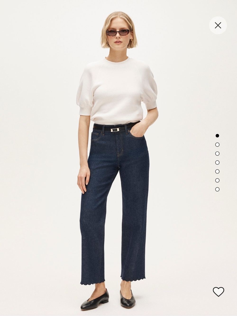 BNWT J. Crew Women’s Scallop - Trim Slim - Wide Leg Jeans